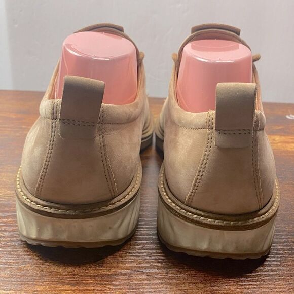 ECCO ST.1 Tan Hybrid Perforated Plain Toe Derby Nubuck Cashmere Loafer Shoe 8.5 - Picture 6 of 9